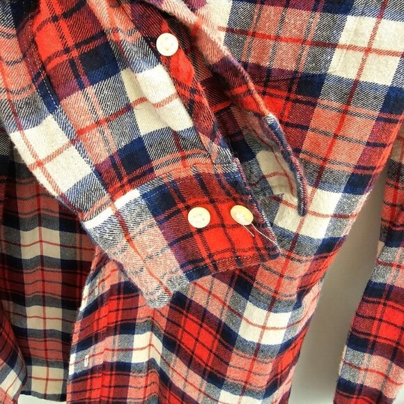Men's Red/Blue plaid long sleeve button down, XS, Label of Graded Goods by H&M - Picture 3 of 9